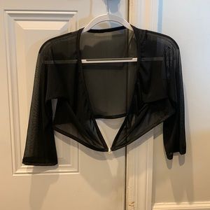 Sheer Cropped Cardigan